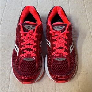 Saucony Vibrant Red Ride 7 Running Shoes